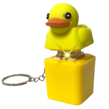 Duck Fidget Keychain with Flashing Light and Croaking Sound for Stress Relief and Focus