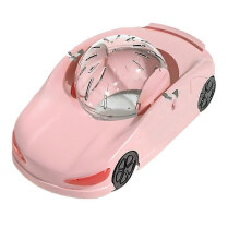 (As show, One size) Hamster sports car, golden bear, running ball, hamster toy car, funny little pet running ball for hamsters, ferrets, small (pink)