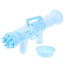 Electric Bubble Machine with Continuous Output for Kids Parties and Outdoor Fun, Blue Portable Blower