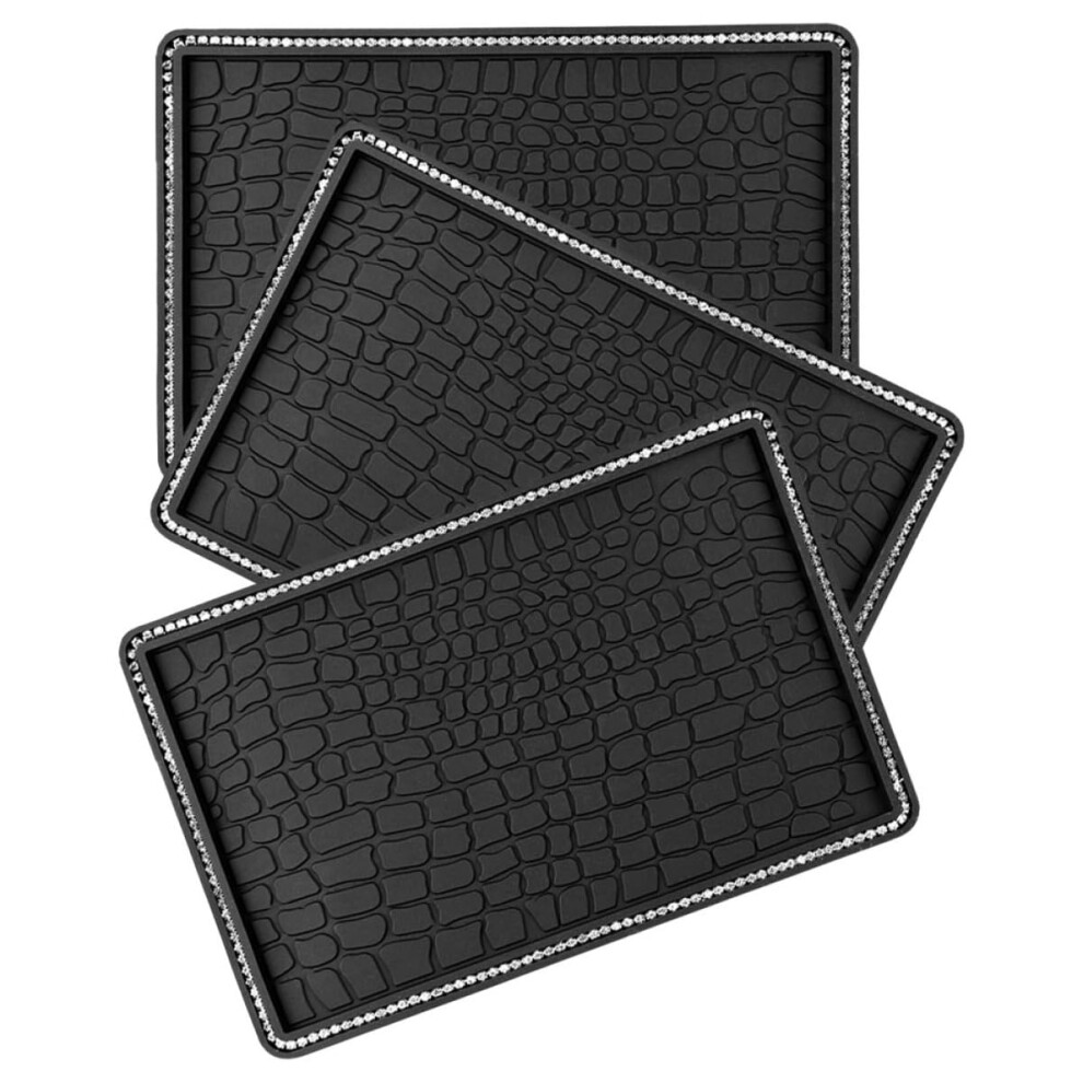 3Pcs Car Dashboard Nonslip Pad, Pvc Phone Holder Mat Organizer For Small Items 9073542366249