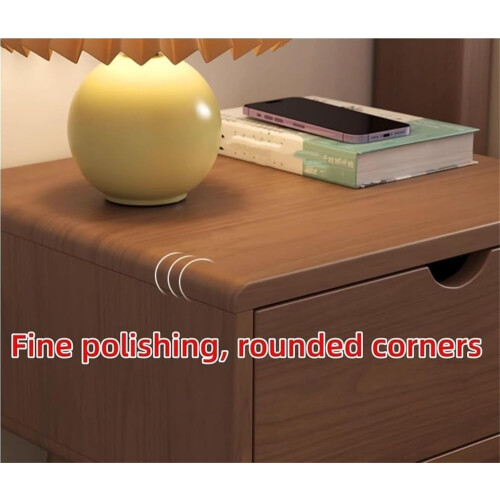 Mid Century Modern Nightstand with Drawer, Solid Wood Legs Bedside Table for Small Spaces 2