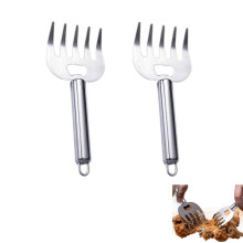 Stainless Steel Meat Shredding Claws with Ergonomic Long Handle BBQ Pulled Pork Shredder 2 Pack