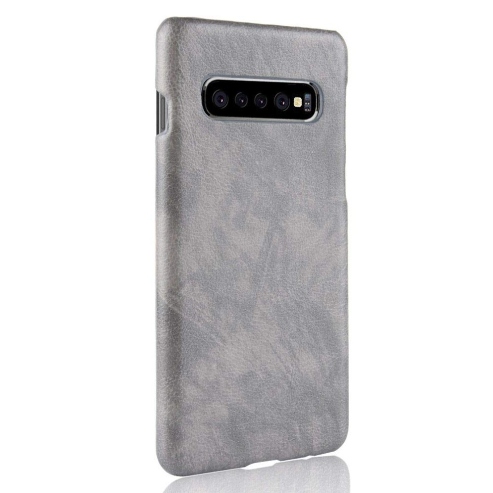 Case For Samsung Galaxy S10 5G Rugged Shield Leather Slim Cover With 360 Full Protection Grain/Gray 9169991080673