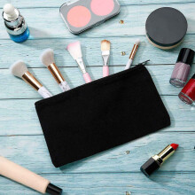 20 Stück Leinwand Makeup Taschen Leinwand Reiß Verschluss Tasche Taschen Bleistiftetui Leere DIY Bastel Taschen Tasche für Reisen DIY Bastel Schule