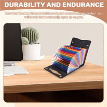 24 Pockets Expanding File Folder Accordian File Organizer,Plastic Paper Document Receipt Organizer for Business, Office