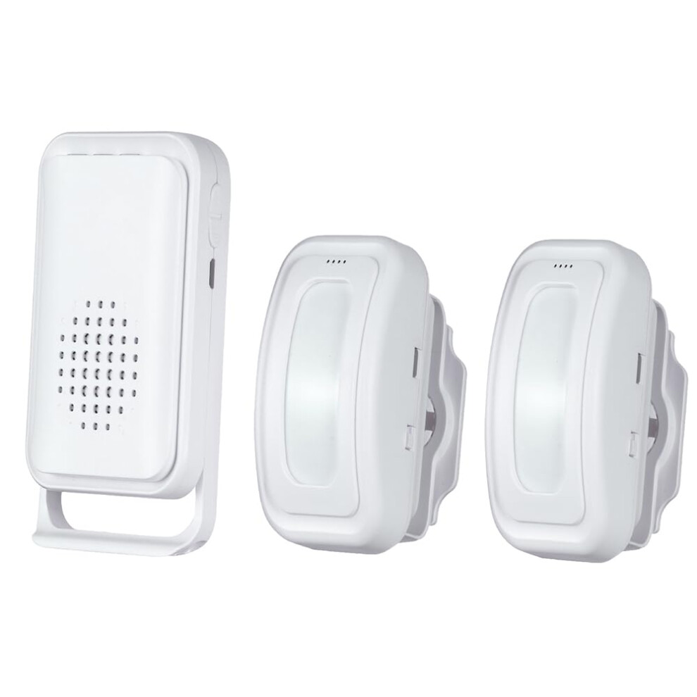 Wireless Doorbell With Motion Sensor Alarm, Infrared Detection, Led Light, 2 Sensors And 1 Receiver 9092120871739