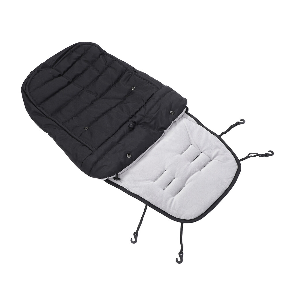 Baby Stroller Footmuff - Windproof Thick Cotton, 40X85cm, Black