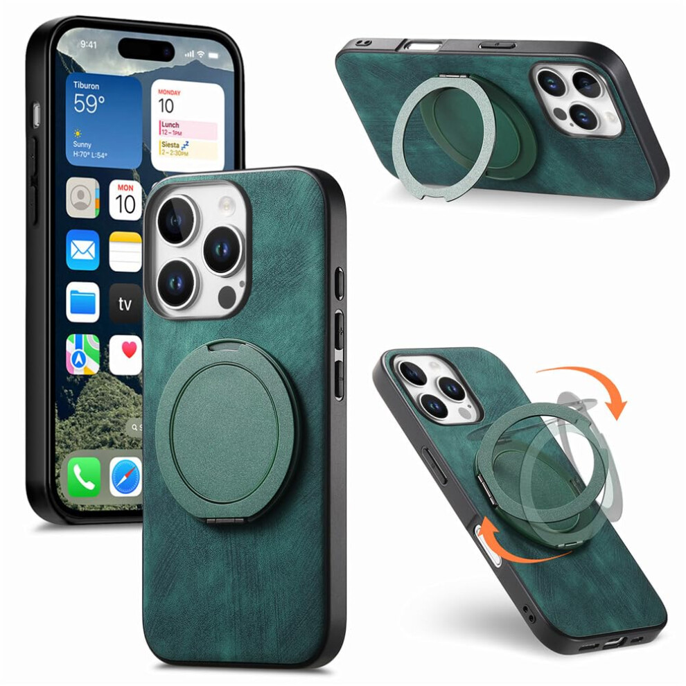 Slim Shockproof Cover With 360 Rotatable Ring Kickstand And Magnetic Car Mount For Iphone 11 Green 9169991080987