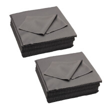 2X Chiffon de Nettoyage écran Fibre 19X20 cm, Gris, pour Toutes Les Smartphones et Tablettes - Display Cloth Clean