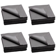 4X Chiffon de Nettoyage écran Fibre 19X20 cm, Gris, pour Toutes Les Smartphones et Tablettes - Display Cloth Clean - Screen Cloth