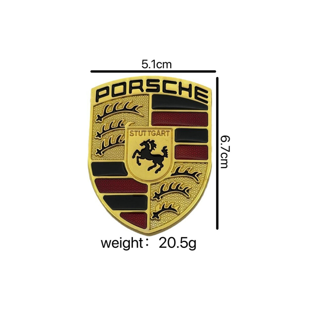 (Porsche ) Suitable For Car Labeling, Ferrari Car Label, Metal Car Label, Lamborghini Label, And Lamborghini Label. Gold 4037248609692