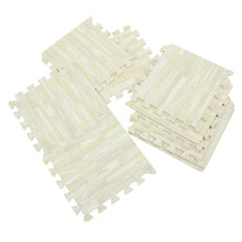 EVA Foam Play Mat 10pcs Wood Grain Interlocking Floor Tiles for Baby Crawling and Exercise