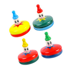 Wooden Spinning  Set with Manual Spin Design, Cartoon Style Gyroscope Toys for Kids Gift