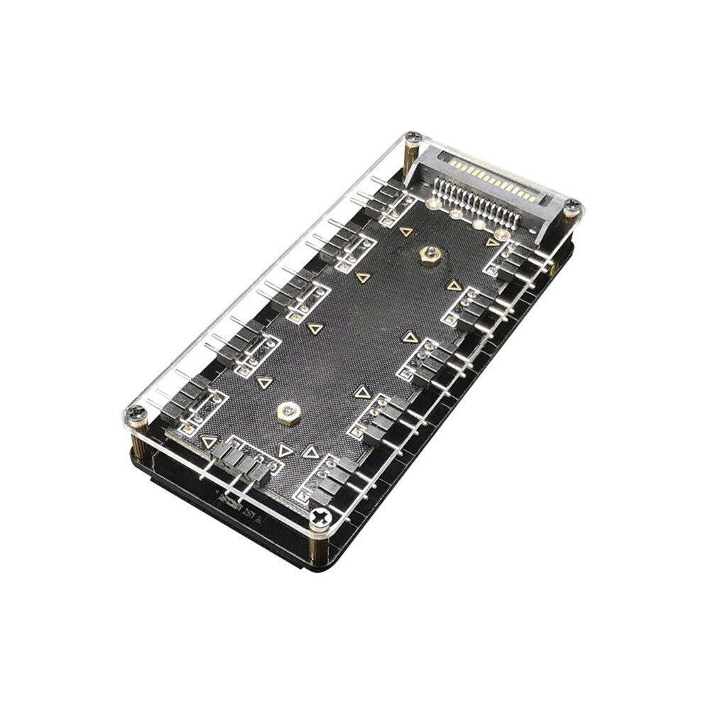 10 Rgb Fan Hub Pc Computer Desktop 5V 3Pin Argb Extension Splitter Portable Power Adapter 4711826760349