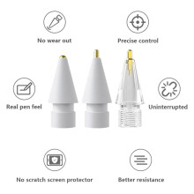 Confezione da 3 Punte Per Matita Per Pencil, 3 Stili Senza Usura Controllo Preciso Della Punta Fine Compatibile con La Punta Per Matita