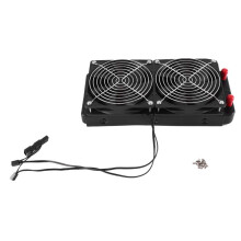 Aluminium 2 Ventilatoren 240 Mm 10-Pijps Waterkoeling Koeler Computerradiator met Ventilator voor CPU PC Waterkoelingssysteem, Recht