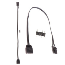 2Pcs for  4PIN RGB to Standard ARGB 3-Pin 5V Adapter Connector RGB Cable 25cm