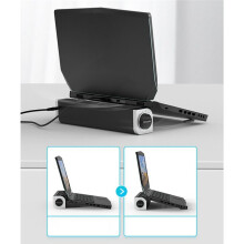 OImaster Laptop Cooler Gaming Notebook Cooler Airflow Convenient Cooling Base USB Fan Stand,A