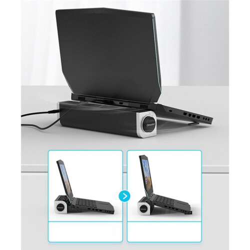 OImaster Laptop Cooler Gaming Notebook Cooler Airflow Convenient Cooling Base USB Fan Stand,A