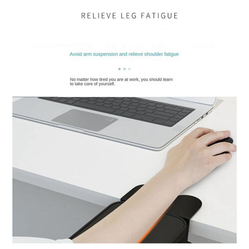 Armrest Pad Desk Computer Support Mouse Pad Wrist Support Arm Bracket Folding Keyboard Elbow Support Pad Black 2