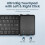 Foldable  Keyboard Tri-Folding Wireless Keyboard with Touchpad Rechargeable Keyboard for Windows IOS Android 4