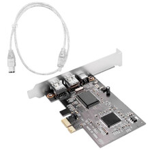 PCI Express X1 PCI-E FireWire 1394A IEEE1394 Controllerkarte 3 Port für Desktop