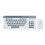 Tastiera e Mouse Wireless  Rotondi con Copritasti Adatti per Tablet e Laptop, Colore Bianco 1
