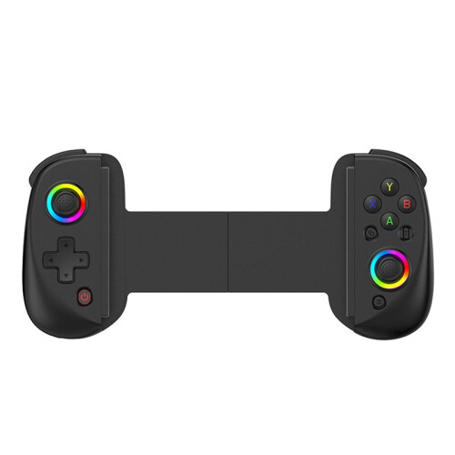 D8 Telescopic Game Controller RGB Light Mobile Game Controller med 6-Axlig Vibration för Android IOS PS3 PS4  PC,A