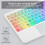 Teclado  Luminoso Colorido Transparente Teclado  Retroiluminado de 10 Polegadas Adequado para Tablets e Laptops Branco 6