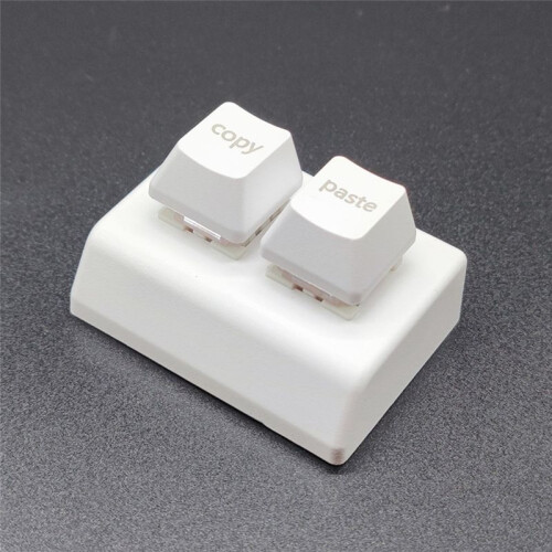 Macro Programming Keyboard RGB Custom 2 Keys Keyboard  Copy and Paste OSU Keyboard Gaming Hotswap Keypad White 1