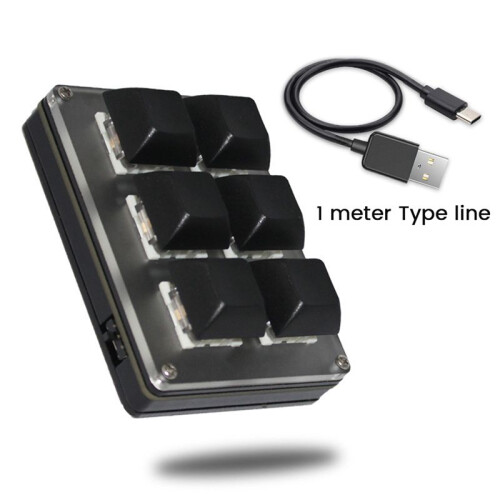 6-Key Wireless Customizable Keyboard 2.4G USB  Tri-Mode Key Customization Hot-Swappable Keys 1