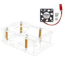 Für Raspberry Pi 5 AcrylgehäUse + LüFter, Transparente Schale, SchutzhüLle für Pi 5