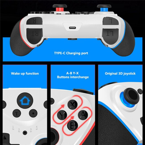 For Android PC 360 Steam TV Box  Wireless  Multifunction Convenient Practical Gamepad, Black 1