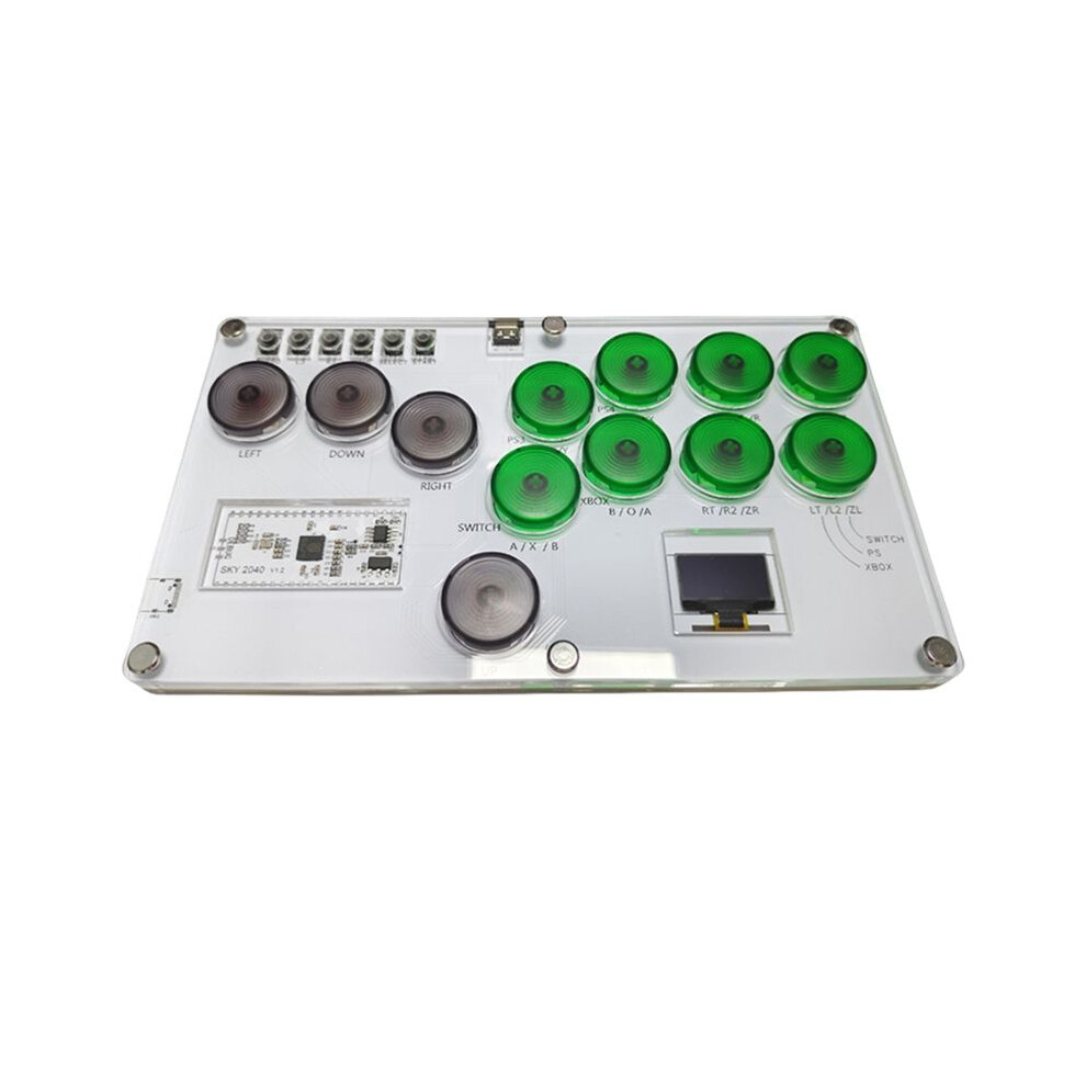 Arcade Joystick Hitbox Street Fighter Controller Fight Stick Game Controller Mechanical Button For Pc/Ps4/ Green 4713648951134