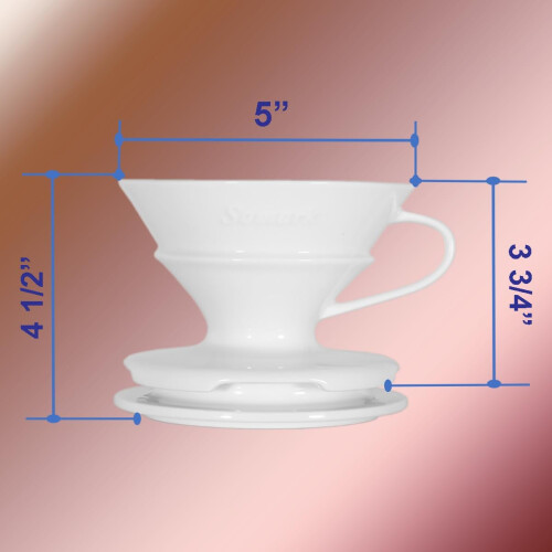 Ceramic Coffee Dripper Set with Integrated Drip Tray and Precision Brewing Control 2