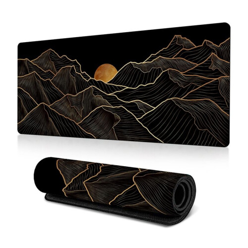 Mouse Pad Gaming Mouse Pad Desk Pad Long Computer Keyboard Mouse Mat Mousepad with Non-Slip Base and Stitched 2