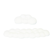 1Set Cloud Wrist Rest Ergonomic Mousepad Keyboard Mouse Pad with Wrist Rest PU Leather Non-Slip Pad Accessories White