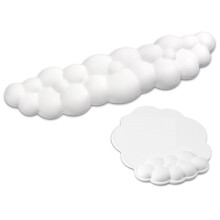 Kit Repose-Poignet Cloud Repose-Poignet Clavier Ergonomique Repose-Poignet Souris Repose-Poignet de Jeu pour Ordinateur Base AntidéRapante Blanc