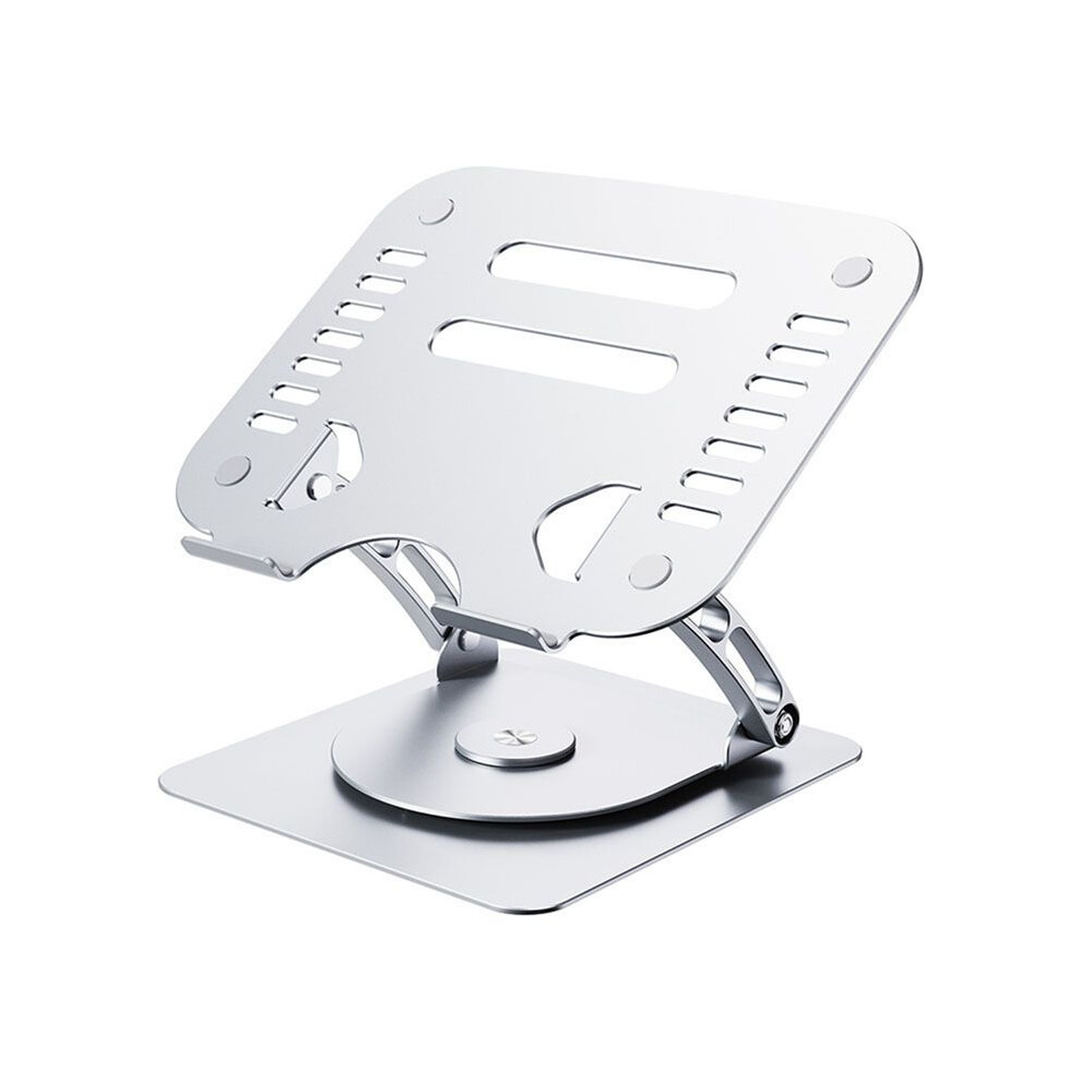 Aluminum Alloy Laptop Stand 360 Rotatable Notebook Holder Liftable Stand For Pc Laptop Bracket Tablet Computer- Silver 6034087669458