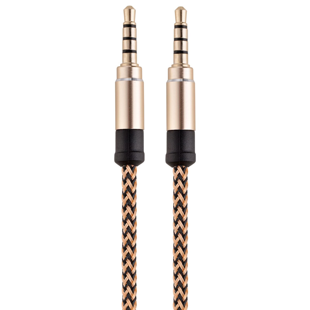 3.5Mm Braided Aux Cable Male To Male Durable Audio Cord For Clear Sound And Wide Compatibility 9771547124795