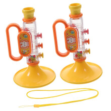 Toy Trumpet for Kids Parties, 2pcs Children's Beginner Musical Instrument, Durable and EyeCatching