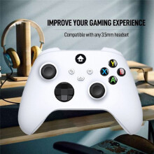 Kabelloser Gamecontroller-Adapter für One, Series X/S, 2,4-GHz-Controller-EmpfäNger für Windows-PC-Gamepad, Weiß