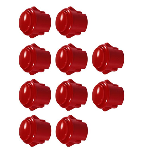 10 Pcs Arcade Buttons 30Mm Responsive Arcade Buttons for Gaming Enthusiasts Red 2