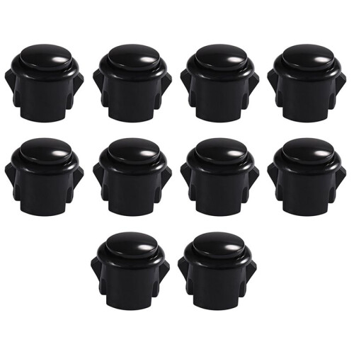 10 Pcs Arcade Buttons 30Mm Responsive Arcade Buttons for Gaming Enthusiasts Black