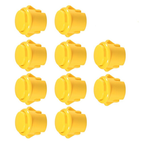 10 Pcs Arcade Buttons 30Mm Responsive Arcade Buttons for Gaming Enthusiasts Yellow 2