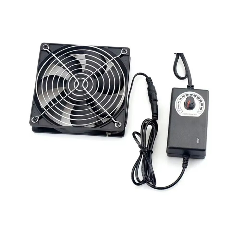 120Mm 2700Rpm Fan Cooling With Controller 12Cm 12V Btc Machine Chassis Workstation Cabinet Radiator Server Fan Eu Plug 4711312473654