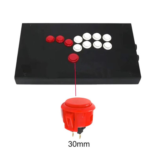 10 Pcs Arcade Buttons 30Mm Responsive Arcade Buttons for Gaming Enthusiasts White 1