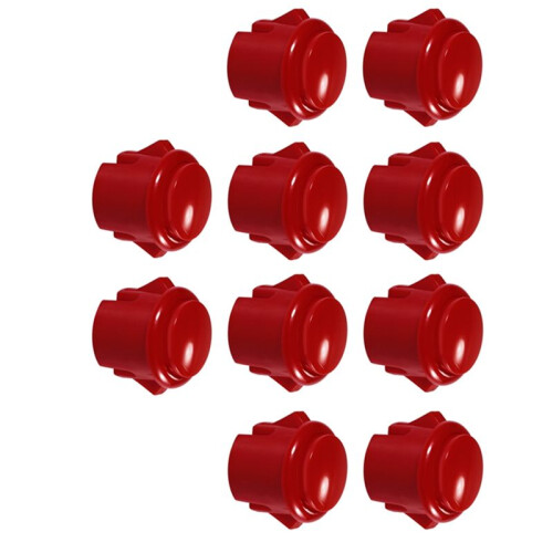 10 Pcs Arcade Buttons 30Mm Responsive Arcade Buttons for Gaming Enthusiasts Red 1
