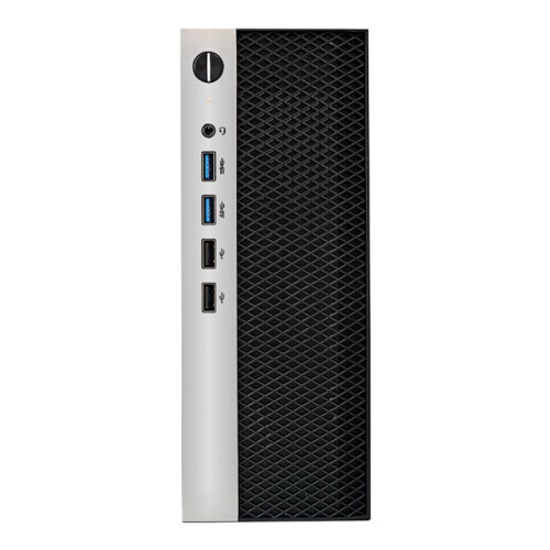 ITX Computer Case HTPC Chassis with 4XUSB Support 1U PSU Compatible with -ITX Motherboard