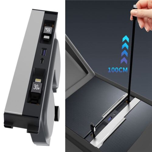 Car  Docking Station TYPE-C+for  Interface Docking Station Telescopic Rope for  Model 3 Highland Model Y 1